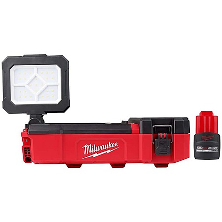 Milwaukee M12 12V PACKOUT Flood Light w/ High Output 2.5 Ah Battery $129 + Free S&H