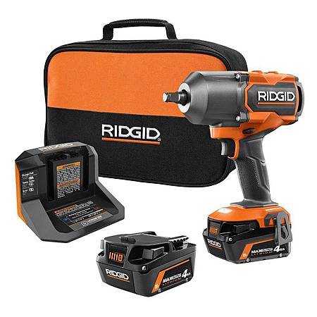 18V Brushless Cordless 4-Mode 1/2 in. High-Torque Impact Wrench Kit with (2) 4.0 Ah Lithium-Ion Batteries and Charger