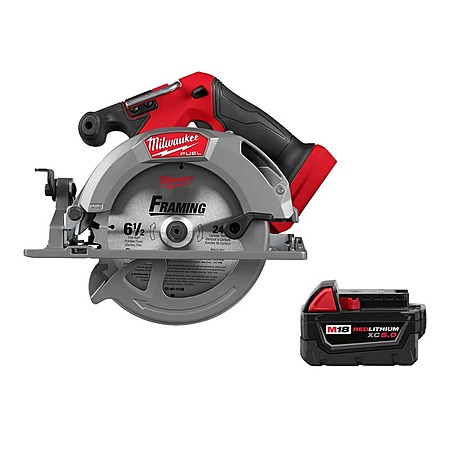 Milwaukee M18 FUEL 18V Lithium-Ion Brushless Cordless 6-1/2 in. Circular Saw with (1) 5.0 Ah Battery $199
