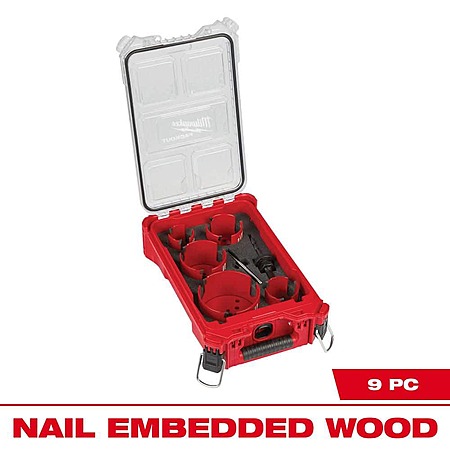Milwaukee BIG HAWG Carbide Hole Saw Kit (9-Piece) with PACKOUT Case