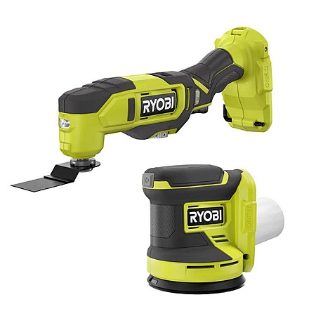 Ryobi ONE+ 18V Cordless 2-Tool Combo Kit with Multi-Tool and 5 in. Random Orbit Sander (Tools Only)