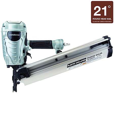 Metabo HPT 3-1/2-in 21 -Degree Pneumatic Roundhead Framing Nailer one_size | NR90AES1M