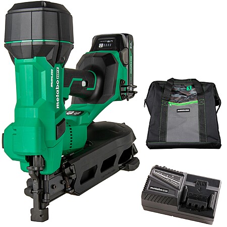 Metabo HPT MultiVolt 1-3/4-in 15 -Degree Coil Cordless Roofing Nailer ( Battery Included ) ( Charger Included ) | NV1845DAM