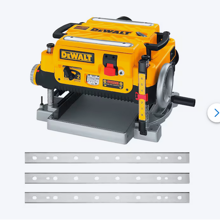 DEWALT 13-in 15-Amp Planer & 3-Pack Reversible Replacement Planer Knives