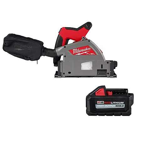 Milwaukee M18 FUEL 18V Lithium-Ion Cordless Brushless 6-1/2 in. Plunge Cut Track Saw with (1) 6.0 Ah Battery
