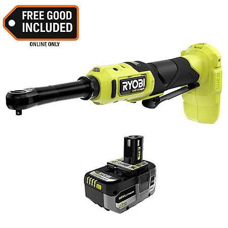 Ryobi ONE+ HP 18V Brushless Cordless 1/4 in. Extended Reach Ratchet with 4.0 Ah Lithium Battery $169 @HomeDepot