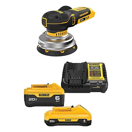 DeWalt 20-Volt Lithium-Ion Cordless 5 in. Random Orbit Sander with 20V MAX Lithium-Ion 6.0Ah and 4.0Ah Batteries and Charger $199 at Home Depot
