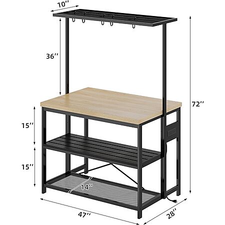 47" Multi-Functional Kitchen Island with Storage on sale for $54.99 + free shipping