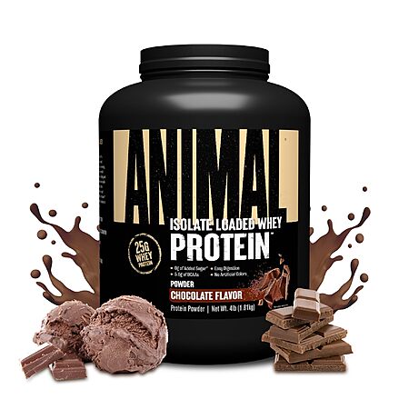 4-Lb Animal Whey Isolate 25G Protein Powder (Chocolate) $54.70 w/ S&S + Free S&H