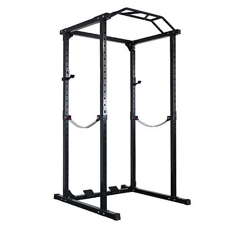 FlexWave Four-Post Power Cage, All-Black, 2x2 Steel Frame for Home Strength & Squat Training $99.99