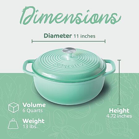 27% Off Segretto Enameled Cast Iron Dutch Oven