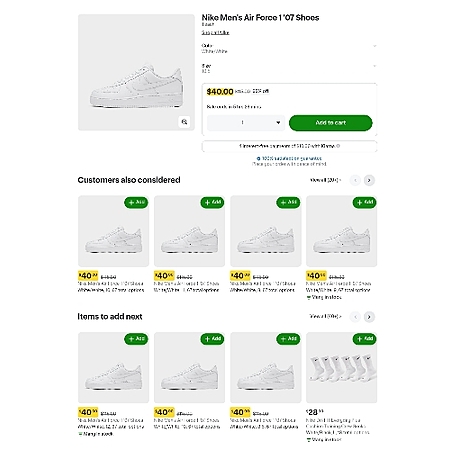 Nike Air Force 1 for $40!