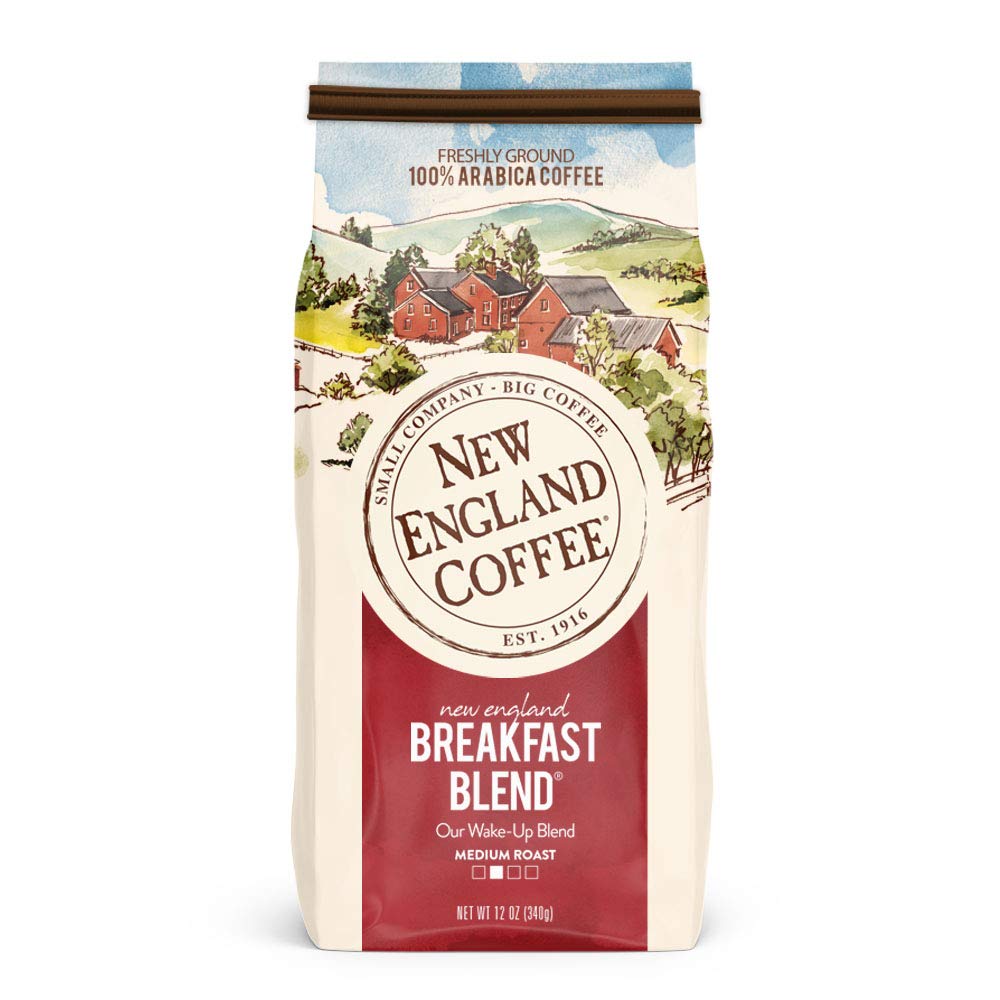 New England Coffee New England Donut Shop Blend, Light Roast Ground Coffee, 11 Ounce Bag S&S $3.26