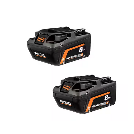 $179 RIDGID NEW TABLESS 8.0ah battery 2pk