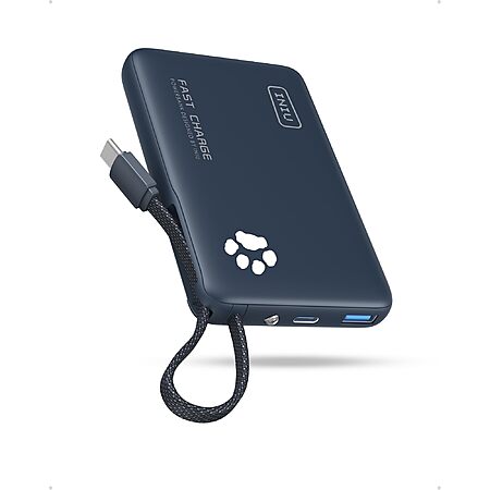 INIU Pawsible 45W 10K mAh Power Bank w/ 1x USB-C + 1x USB-A Ports & Flashlight $13.75