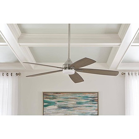 $31.50 Home Decorators Beckford 52 in. LED Ceiling Fan w/ Remote - Home Depot In-Store Clearance YMMV