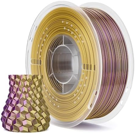 1kg 1.75mm ELEGOO Silk PLA 3D Printer Filament (Dual Color Yellow Purple) $15