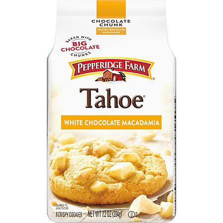 7.2 oz Bag of Pepperidge Farm Tahoe Crispy White Chocolate Macadamia Nut Cookies