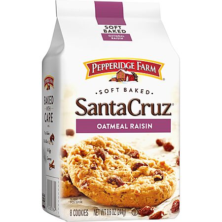 8.6 oz. Bag of PEPPERIDGE FARM Soft Baked Oatmeal Raisin Cookies