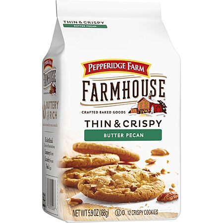 5.9 Oz Bag of Pepperidge Farm Farmhouse Thin & Crispy Butter Pecan Cookies