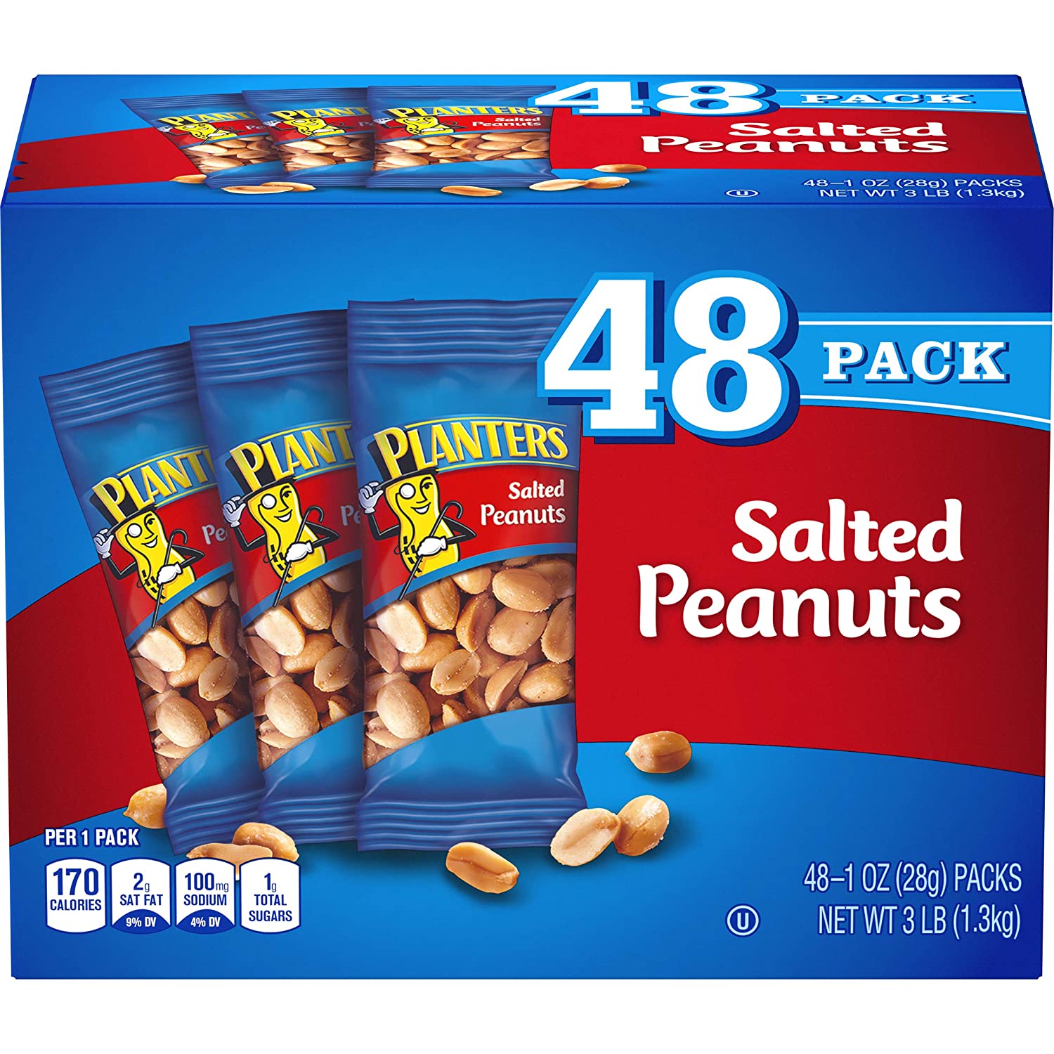 48 Count of 1oz Planters Salted Peanuts at Amazon for $7.11 (5% S&S) or $6.36 15% S&S)
