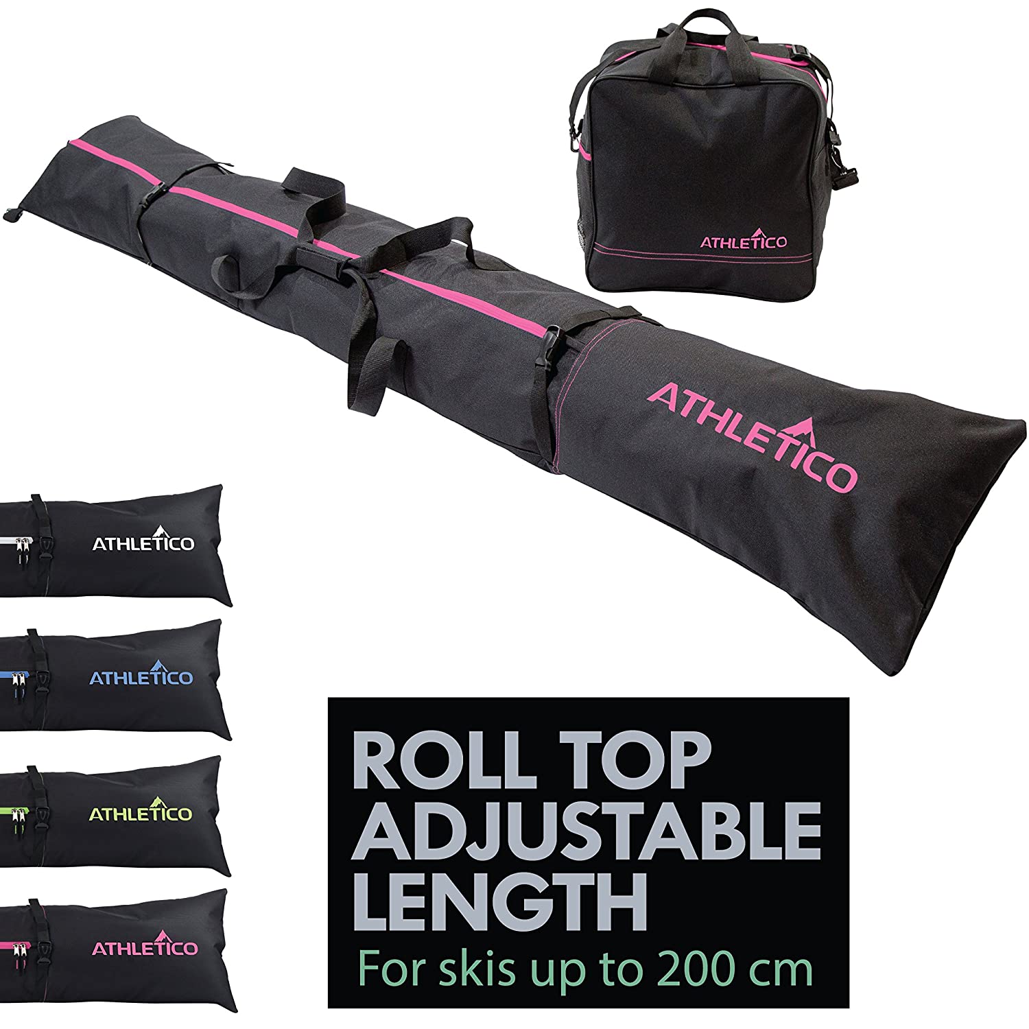 Ski and Boot Bag Set (Black/Pink Color) $14.99