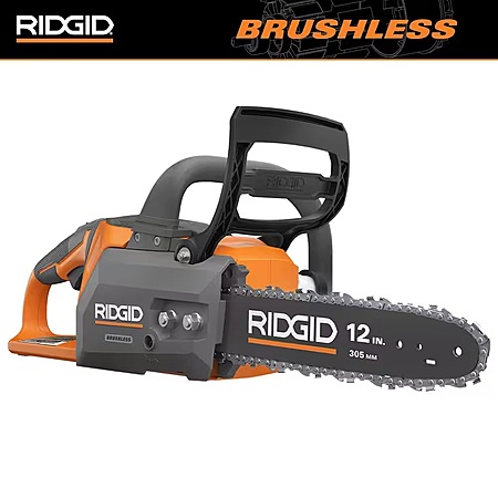 Home Depot: Ridgid 18V Brushless 12 in. Electric Battery Chainsaw (Tool Only) for $149