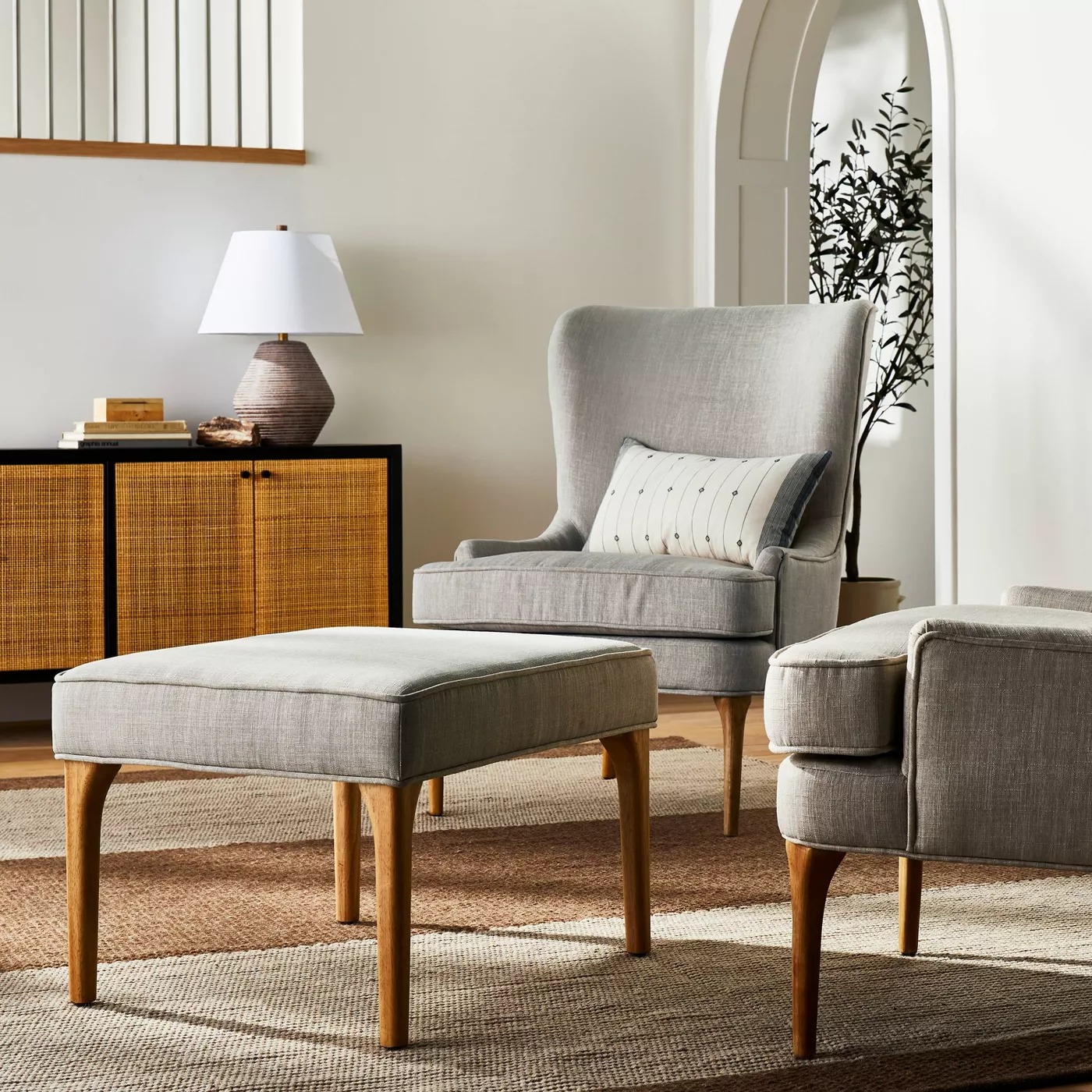 Threshold Cheswold Ottoman $49.50, Wingback Chair $165 Or Less w/ Target Circle + 2.5% Slickdeals Cashback (PC Req'd) + Free S/H
