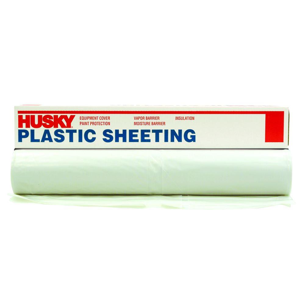HUSKY 12 ft. x 100 ft. 4 mil Flame Retardant Plastic Sheeting at Home Depot $39.71 + Free Shipping