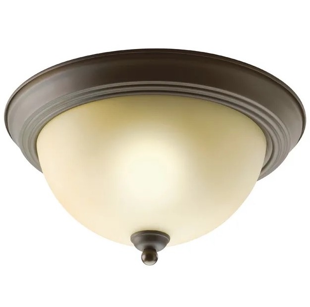 Kichler 11.25-in Olde Bronze 2-Light Flush Mount Light  $6.08 + FS on orders $49+