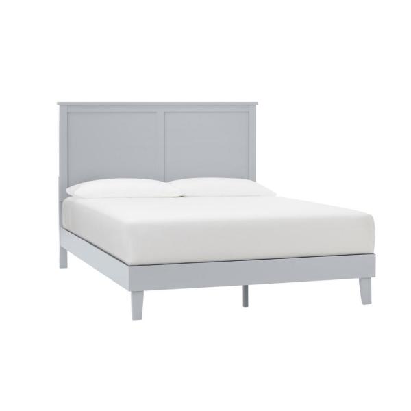 StyleWell Granbury Stone Gray Wood Panel Platform Bed, Queen $179.40 + Free S/H