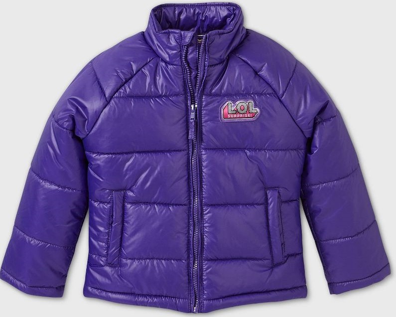 Toddler Hooded Puffer Jackets: LOL! Glam Squad (Size 4) $13.60 + 2.5% Slickdeals Cashback (PC Req'd) at Target + Free Curbside Pickup
