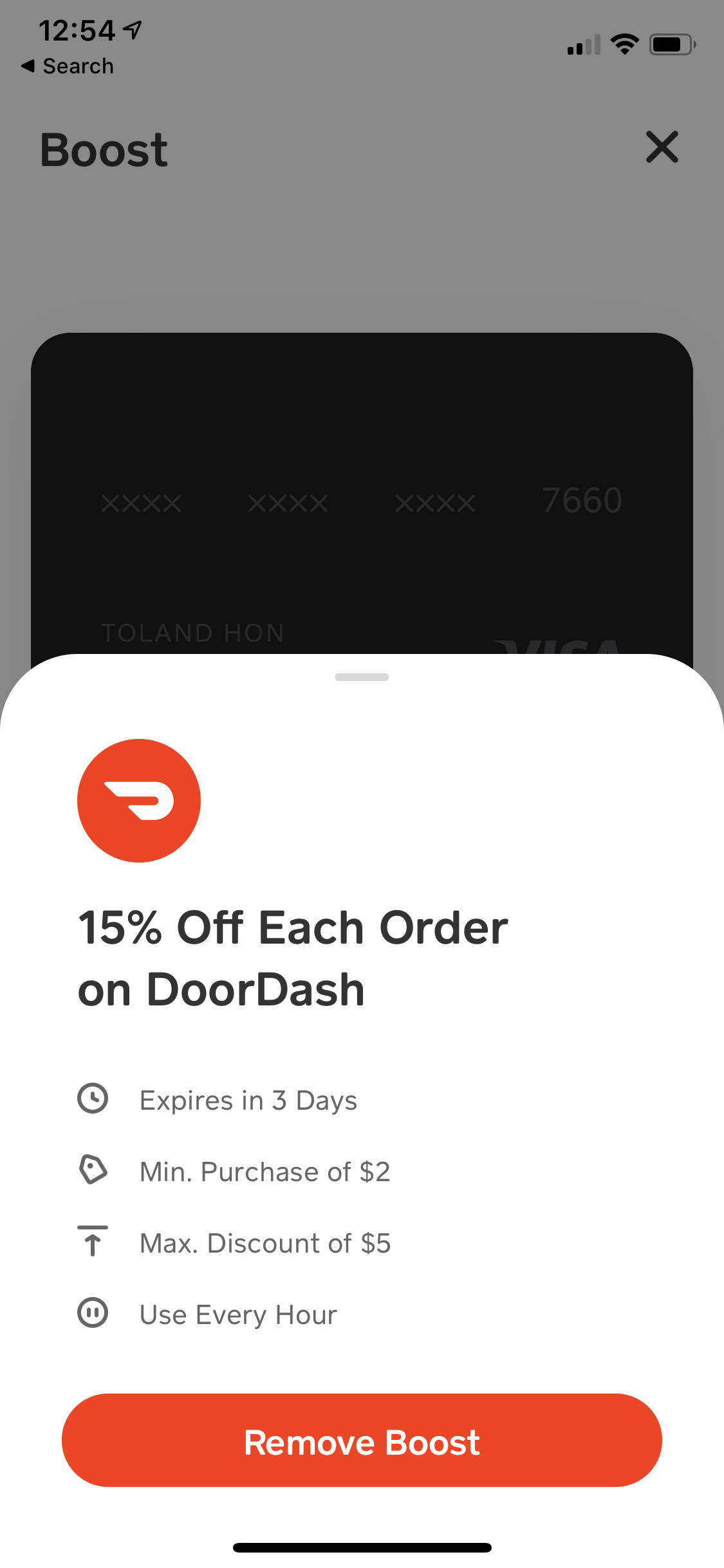 15% off Door Dash Gift Cards via Square Cash App + Apple Pay (combinable with Chase Sapphire Reserve DashPass) YMMV