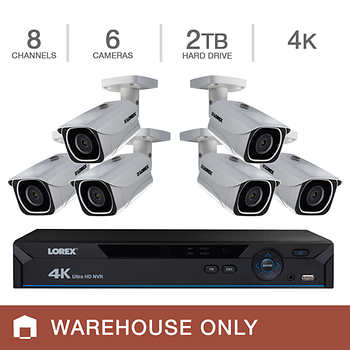 Lorex / Dahua OEM 6x "4K" / 8MP security camera system w/ 8 port POE IP NVR 2TB HDD kit at Costco B&M YMMV for $649.99