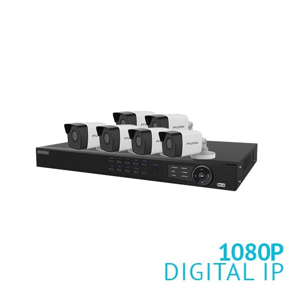 LaView 8 Channel 2TB HDD NVR Security System with 6x 1080P IP POE Cameras - BF deal active now $399.00