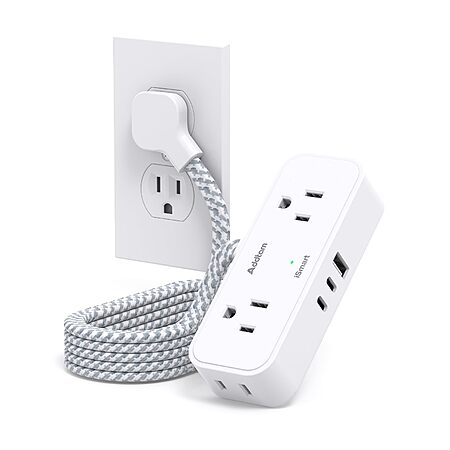 Prime Members: Travel Essentials 6' Power Strip w/ 4 Outlets & 3 USB Ports (2x USB C) $8 + Free Shipping