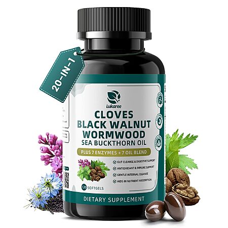 Lukaree Wormwood Black Walnut Clove Cleanse for Humans