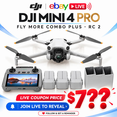 DJI Mini 4 Pro Fly More Combo Plus $7??+Free Shipping+Live Stream Limited-Time Coupons
