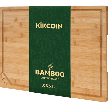Bamboo Cutting Boards for Kitchen, Wooden Healthy Cutting Boards for Charcuterie, Vegetables, Cheese, Bread, Extra Large Chopping Boards with Deep Juice $36.18