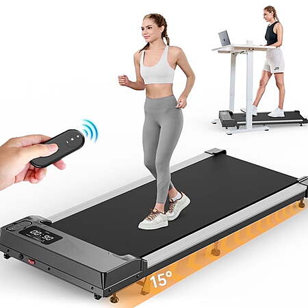2.5 HP Patbrela Under Desk Treadmill w/ Incline, LED Display & Remote Control $93.99 + Free Shipping