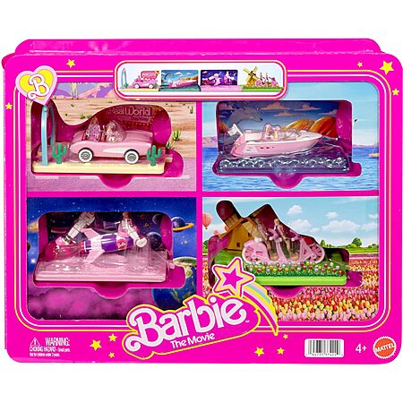 Barbie Mini BarbieLand The Movie Vehicle Collection w/ 8 Mini Dolls & 4 Vehicles $7.13 + Free Shipping w/ Prime or on $35+
