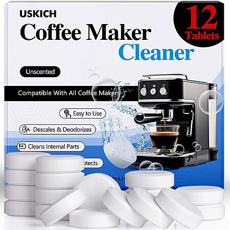34-Ct USKICH Coffee Machine Cleaner & Descaler Tablets $7.65 w/ S&S