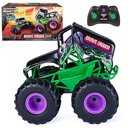 Monster Jam Grave Digger Smash & Bash RC Monster Truck (1:15 Scale) $29.49 + Free Shipping w/ Prime or on $35+