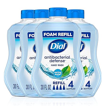 Select Accounts: 4-Pack 30-Oz Dial Antibacterial Foaming Hand Soap Refill w/ Aloe - Spring Water $15.53 ($3.88 Each) w/ S&S + Free Shipping w/ Prime or on $35+