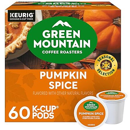 Select Accounts: 60-Count Green Mountain Coffee Roasters Pumpkin Spice Light Roast K-Cup Pods $21.02 w/ S&S + Free Shipping w/ Prime or on $35+
