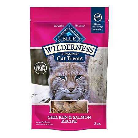 2-Oz Blue Buffalo Wilderness Grain-Free Soft-Moist Cat Treats (Chicken & Salmon) $1.34 w/ S&S + Free Shipping w/ Prime or on $35+