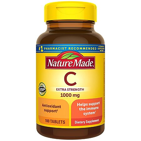 100-Count Nature Made Extra Strength Vitamin C 1000mg Tablets $4.69 w/ S&S + Free Shipping w/ Prime or on $35+