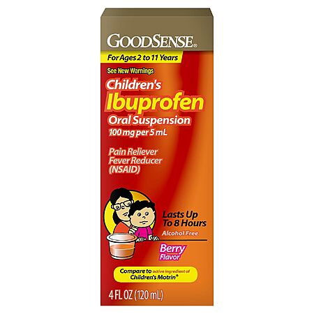 4-Oz GoodSense Children's Ibuprofen Oral Suspension Pain Reliever & Fever Reducer (Berry) $3.67 + Free Shipping w/ Prime or on $35+