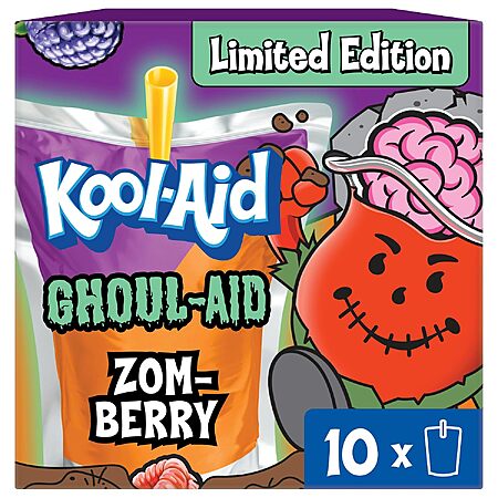 10-Pack 6-Oz Kool-Aid Ghoul-Aid Zom-Berry Drink Pouches $2.52 w/ S&S + Free Shipping w/ Prime or on $35+