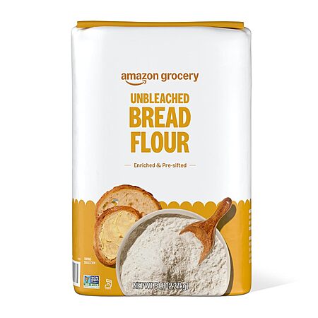 5-Lb Amazon Grocery Unbleached Enriched Bread Flour $2.17 w/ S&S